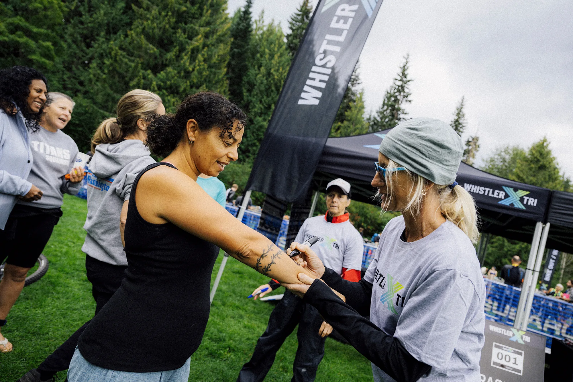Whistler X Tri volunteers at Lost Lake Park