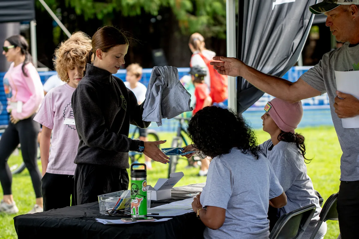 Finish line volunteers