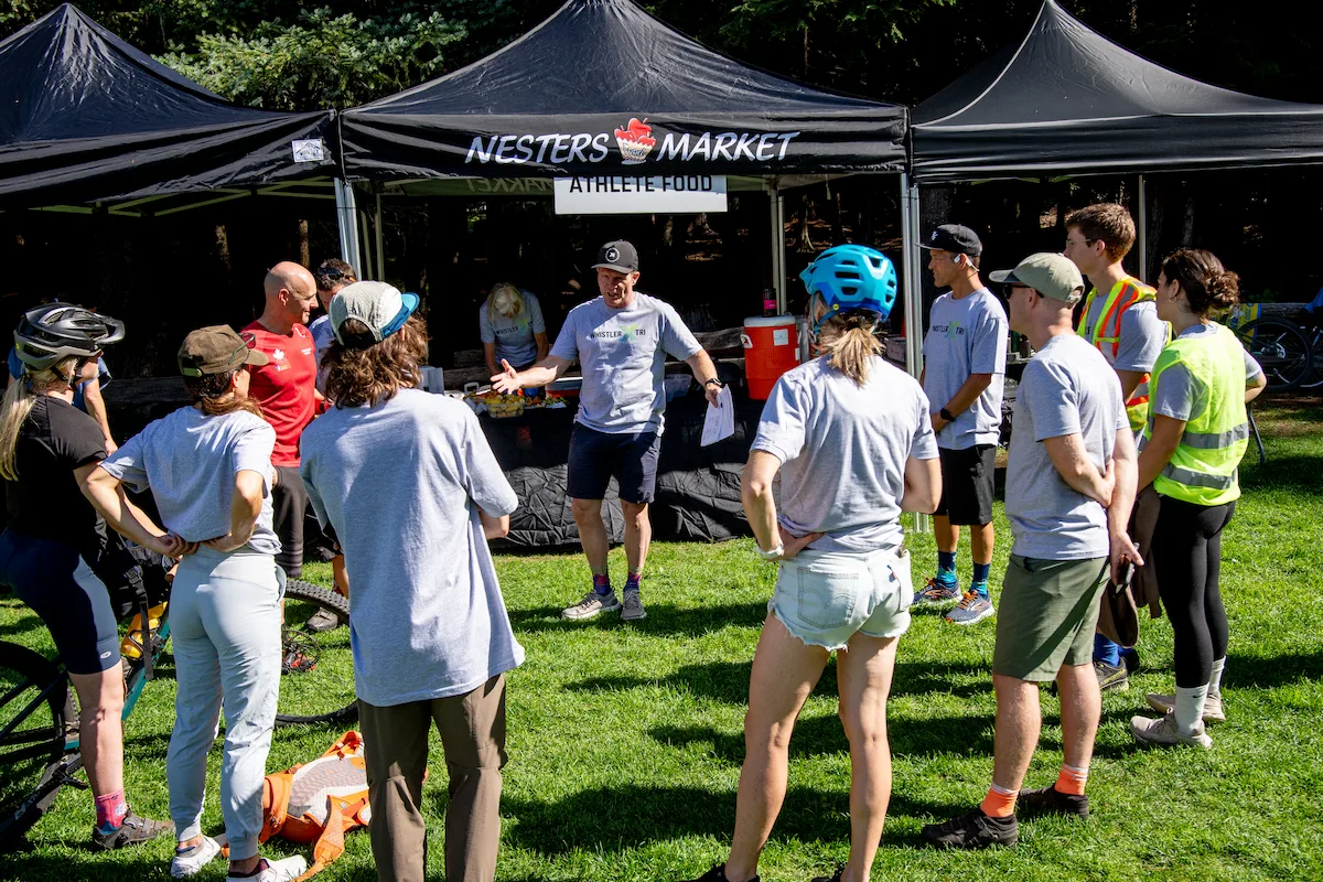 Volunteers cheering athletes